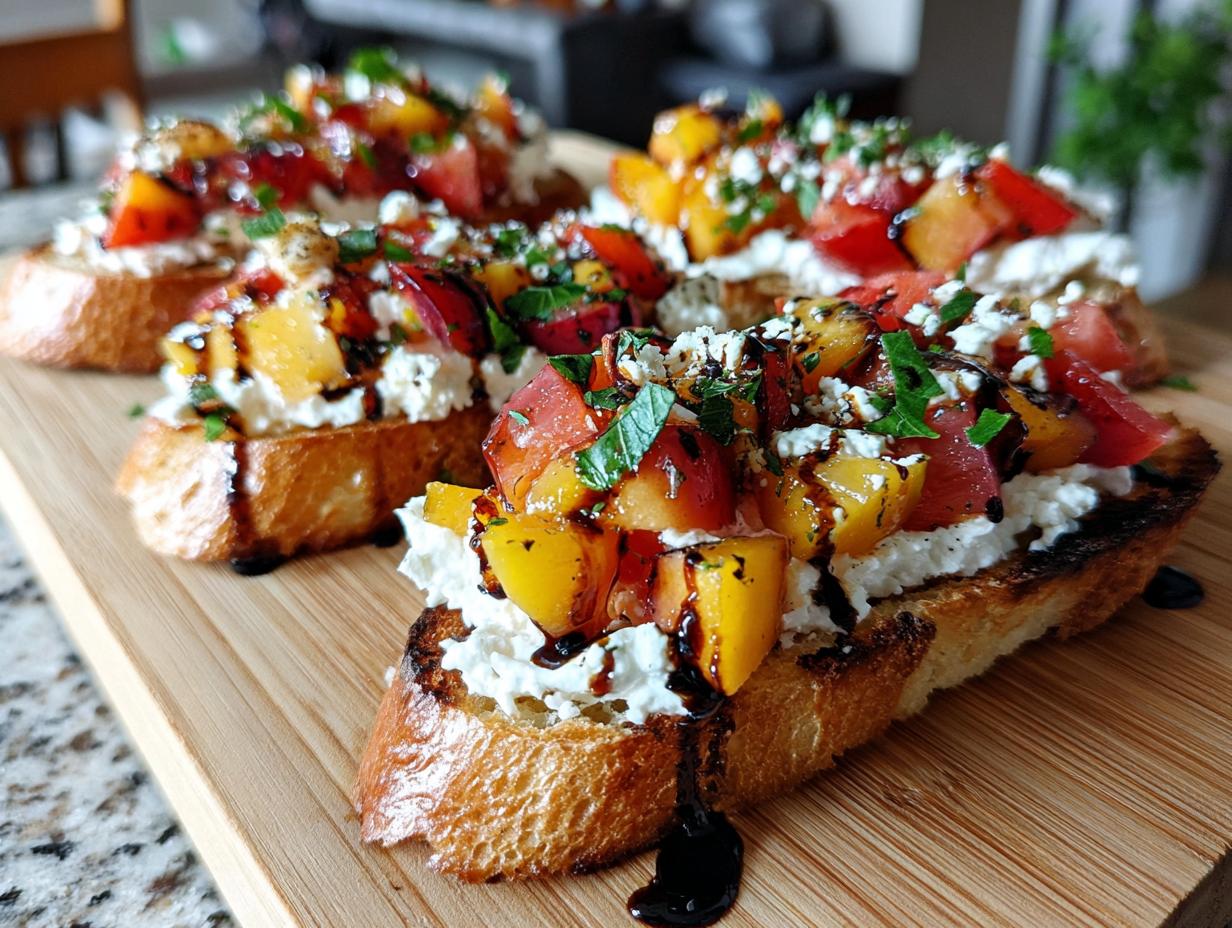 Quick Peach Bruschetta: Pure Summer Bliss