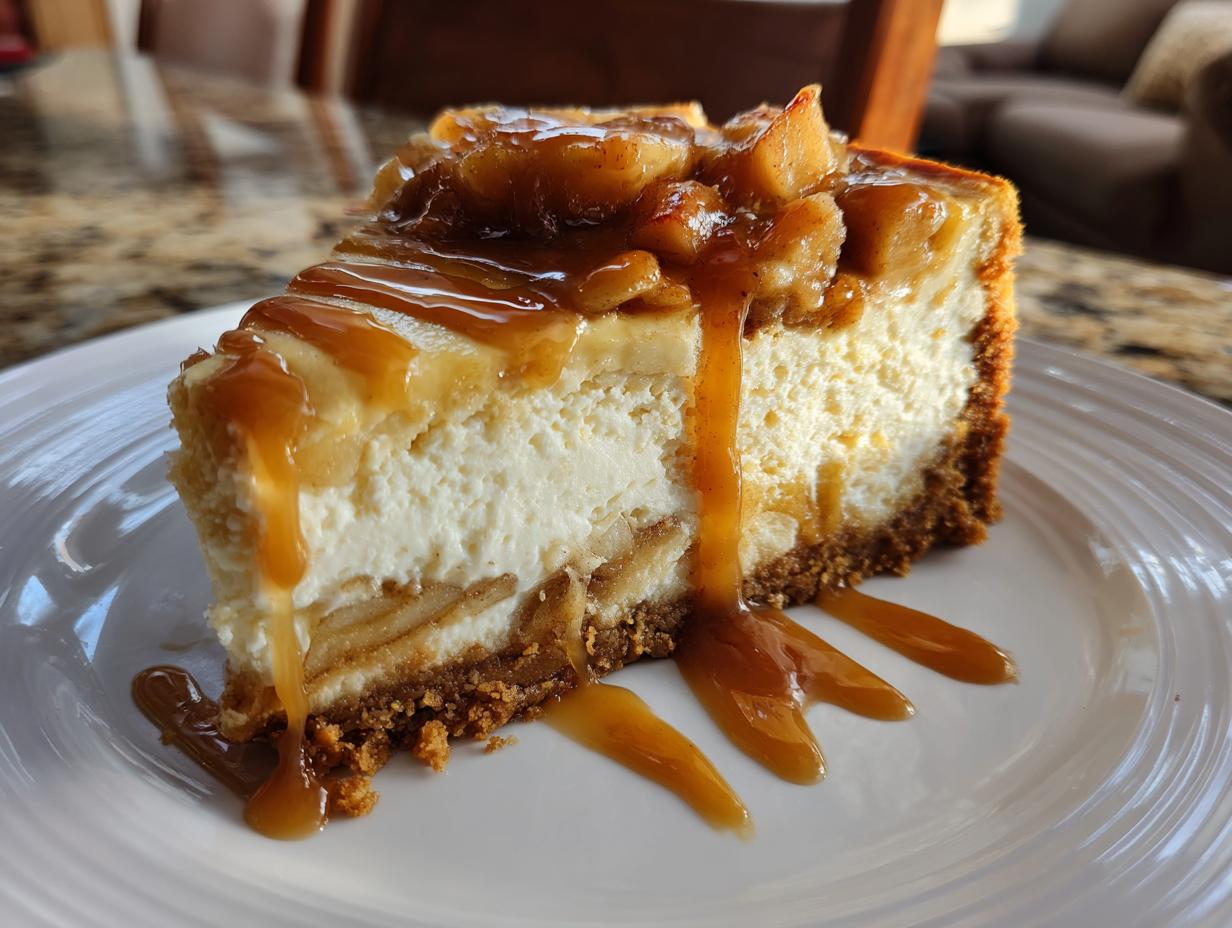 Amazing Salted Caramel Apple Pie Cheesecake Recipe