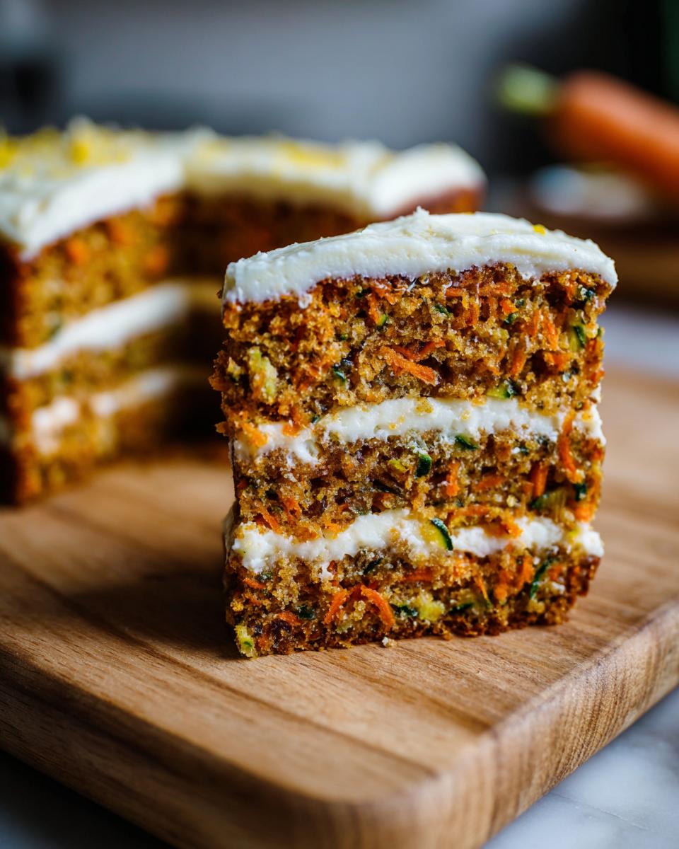 Spiced Ginger Carrot and Zucchini Bars with Lemon Cream Cheese Frosting - detail 2
