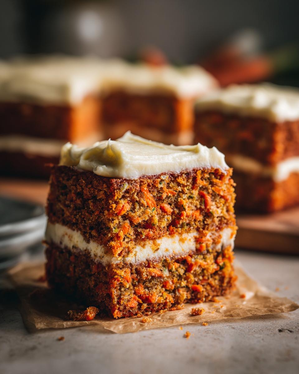 Spiced Ginger Carrot and Zucchini Bars with Lemon Cream Cheese Frosting - detail 3