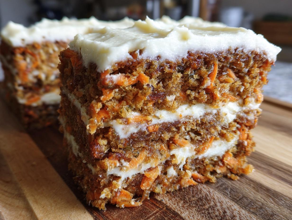 Spiced Ginger Carrot and Zucchini Bars with Lemon Cream Cheese Frosting