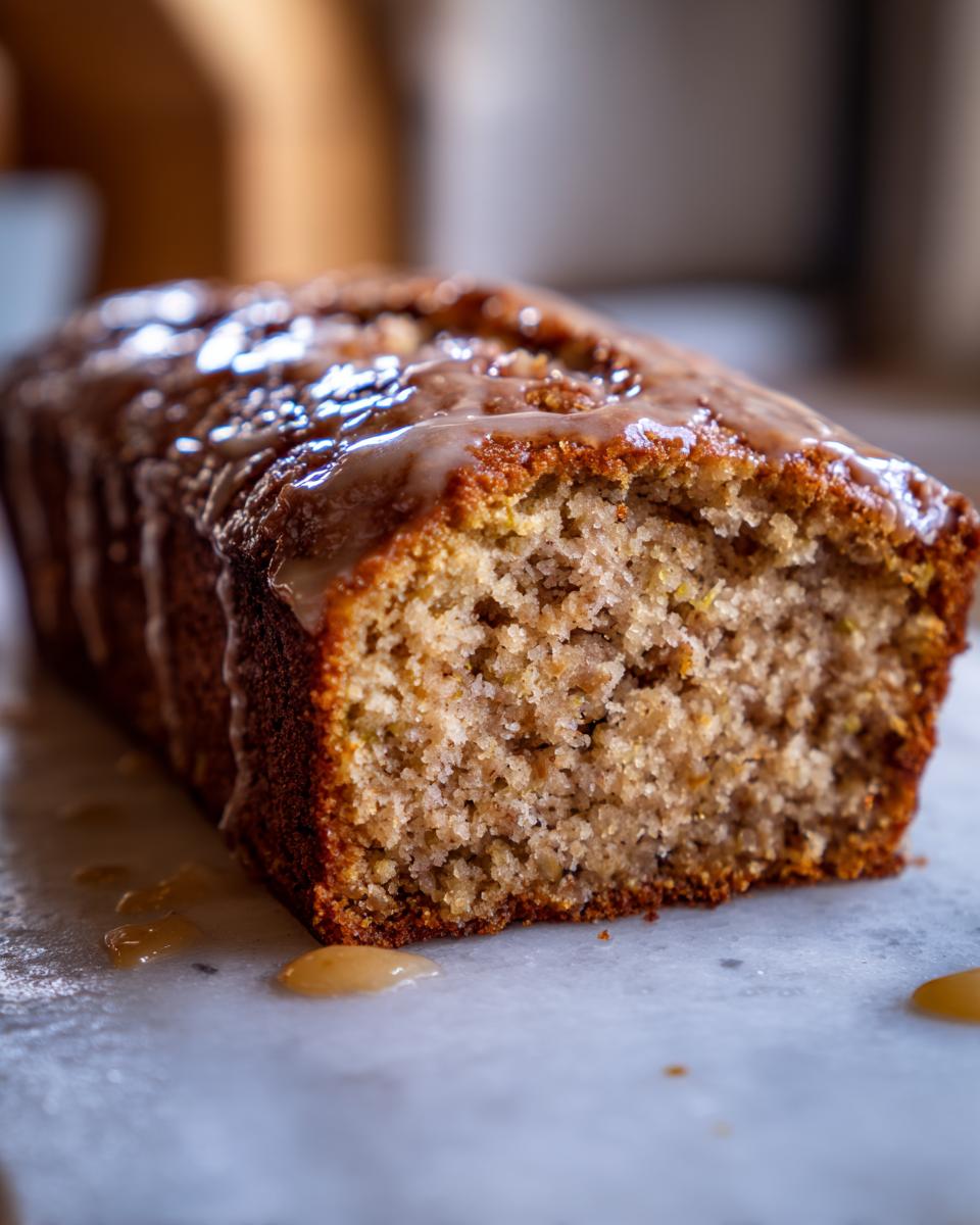 Sweet Glazed Zucchini Cake with Brown Sugar Icing - detail 3
