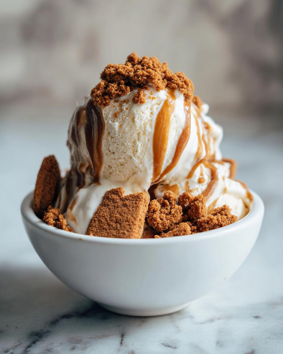 Vegan Biscoff Ice Cream - detail 1