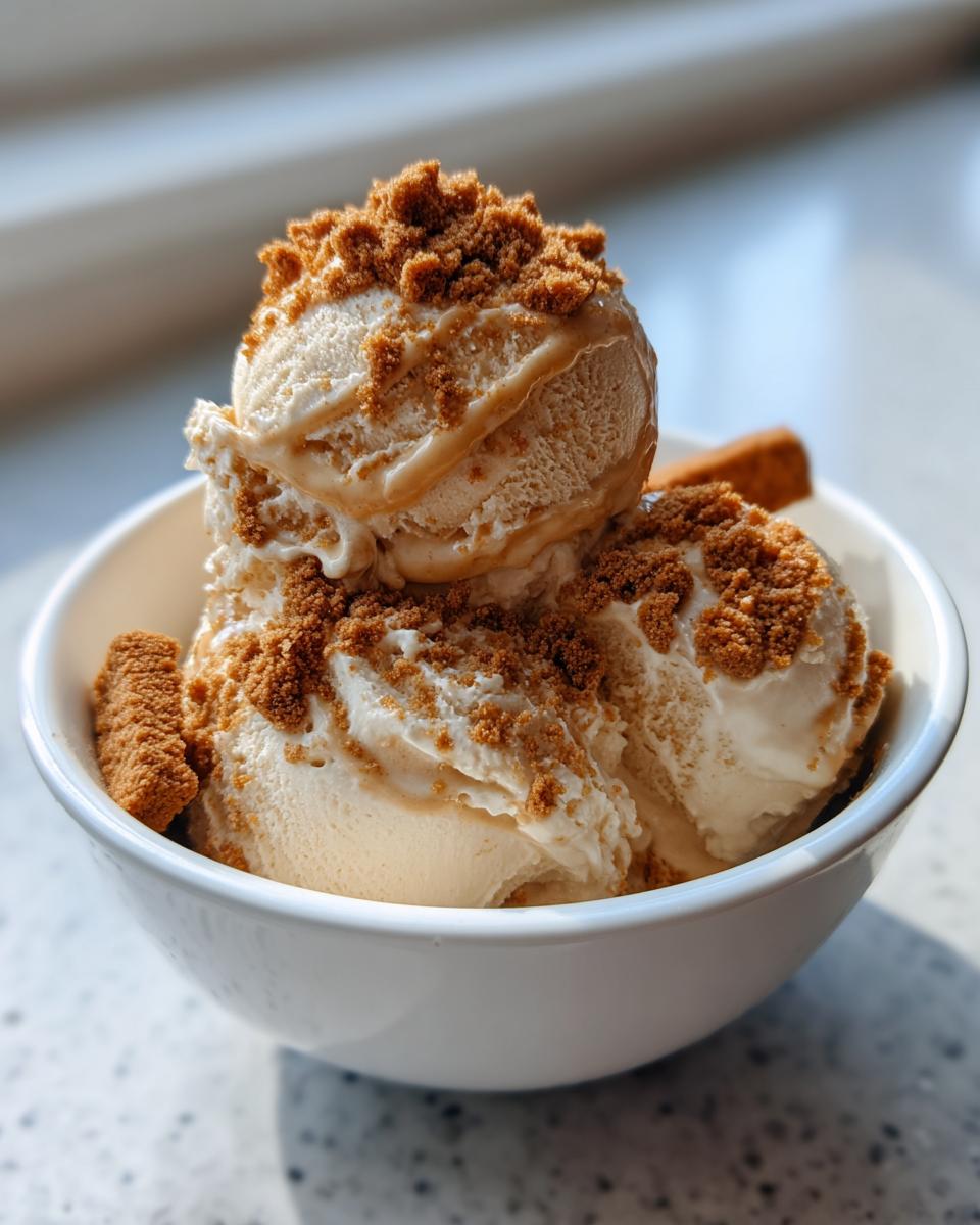 Vegan Biscoff Ice Cream - detail 3