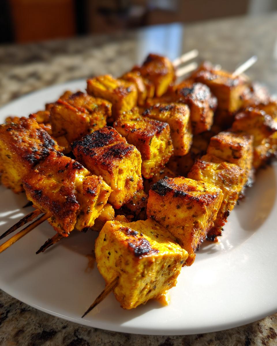 Vegan Souvlaki Tofu Skewers - detail 2