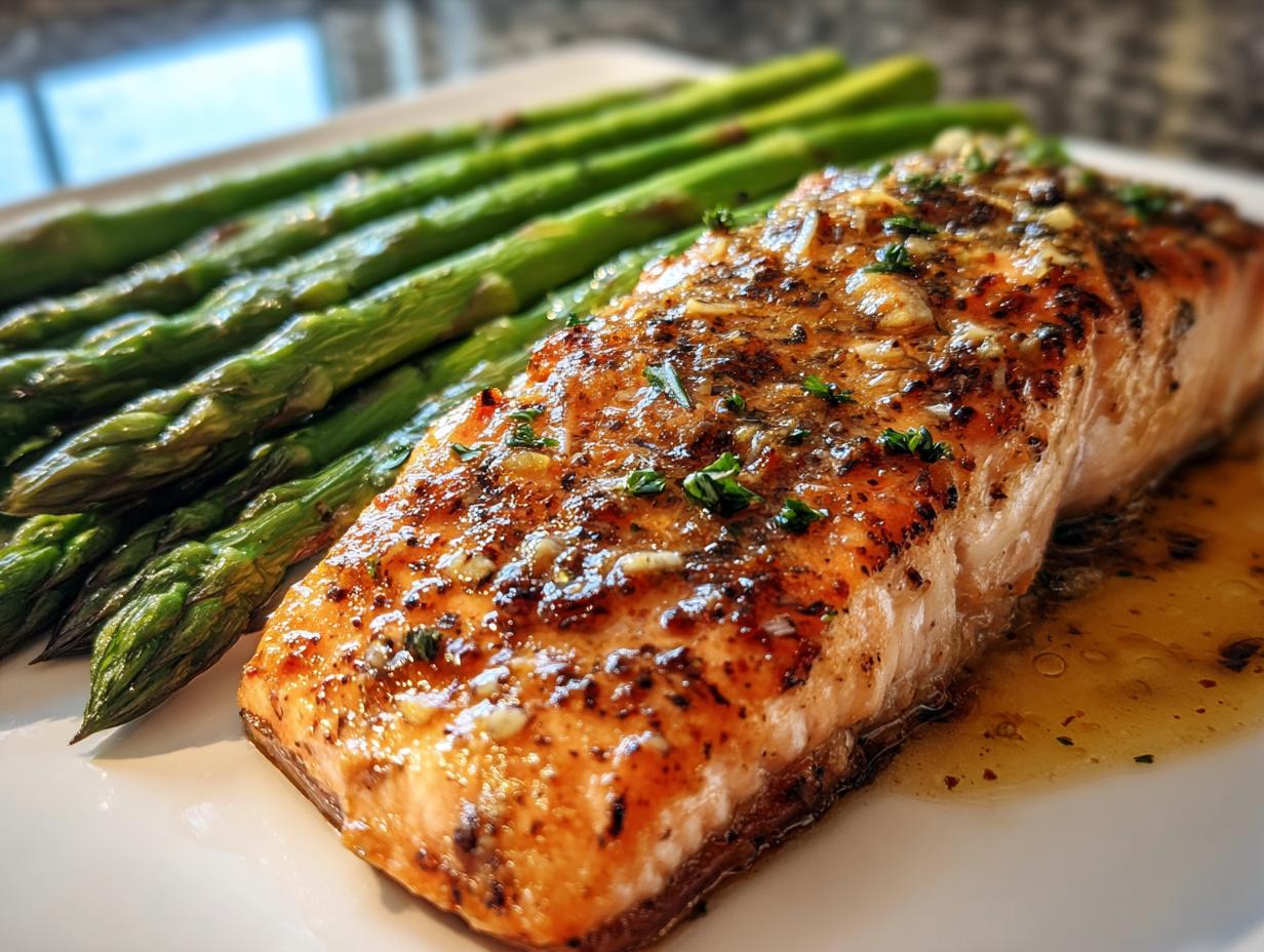 Perfect Baked Salmon with Asparagus! 20 Min