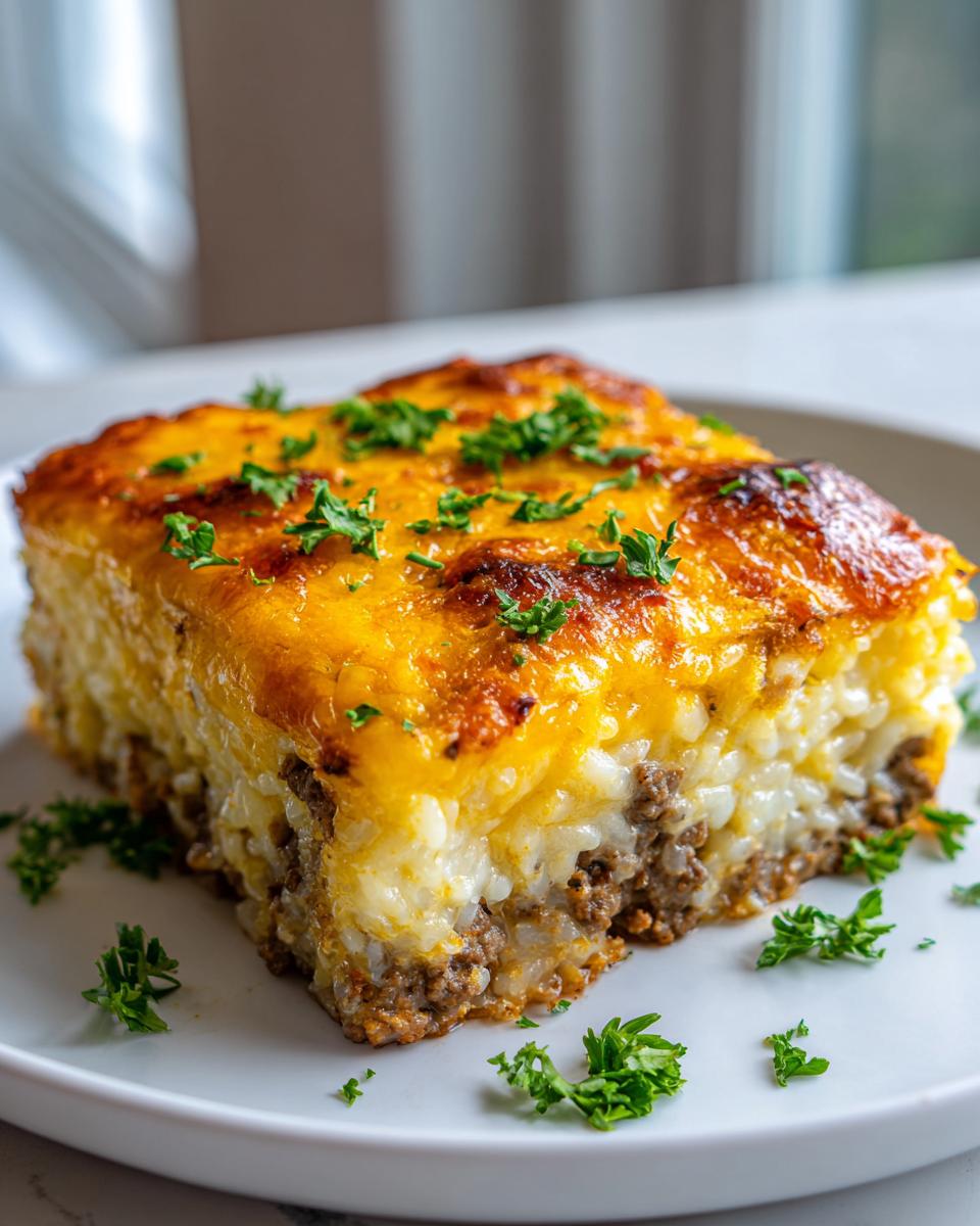 Cheesy Hamburger Rice Casserole - detail 3