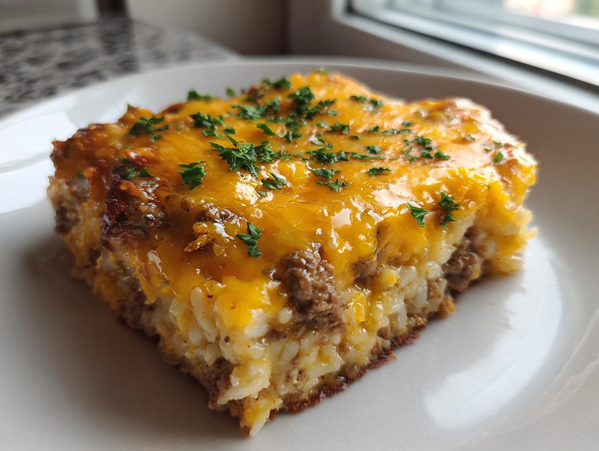 Amazing 1 Cheesy Hamburger Rice Casserole Joy