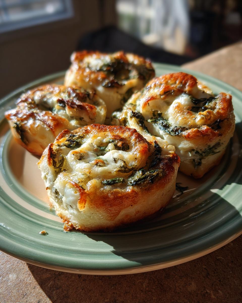 Cheesy Spinach and Artichoke Pinwheels - detail 3