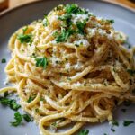 Cheesy garlic parmesan spaghetti and cream cheese