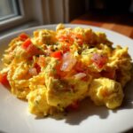 Creamy Veggie Scrambled Eggs – Light & Filling