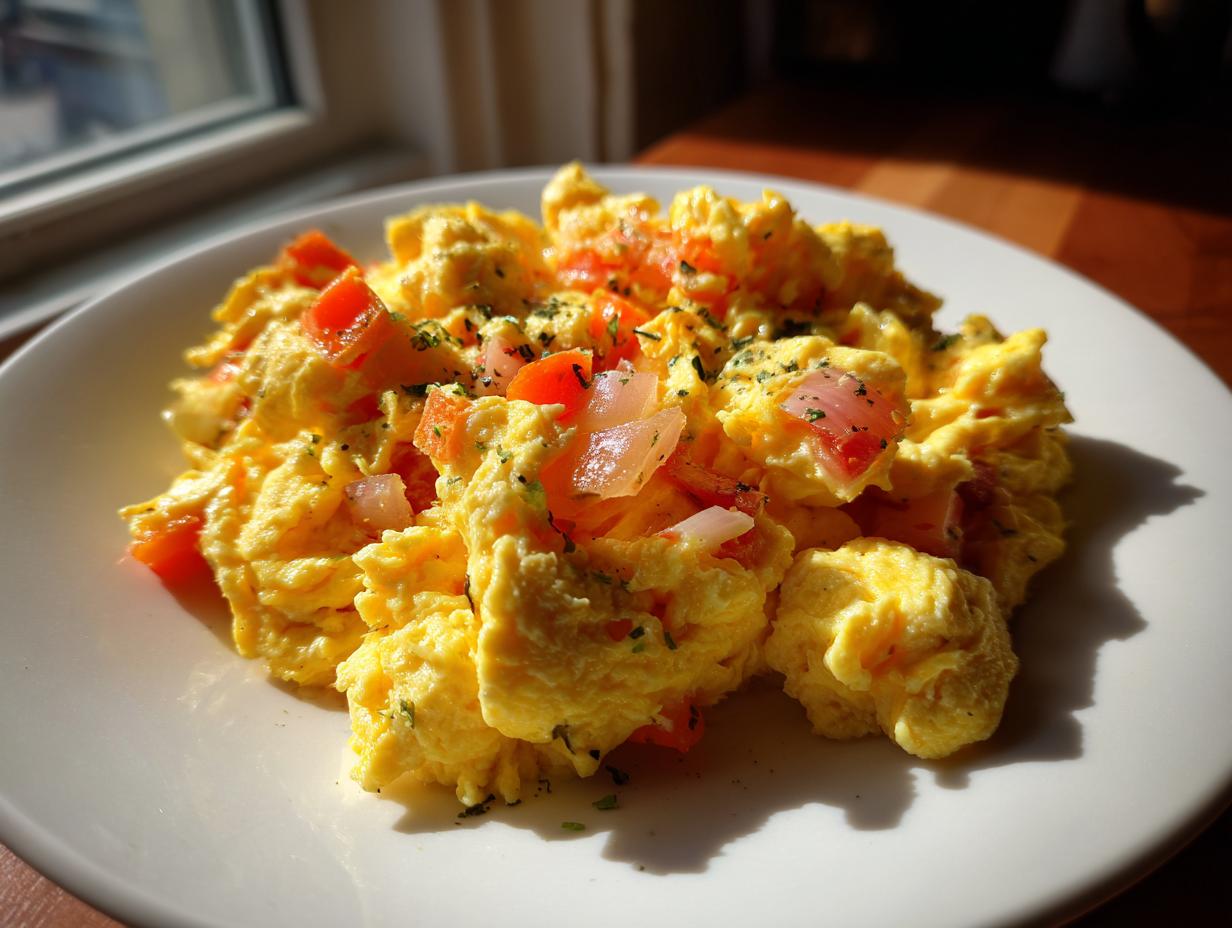 5 Min Creamy Veggie Scrambled Eggs Wow
