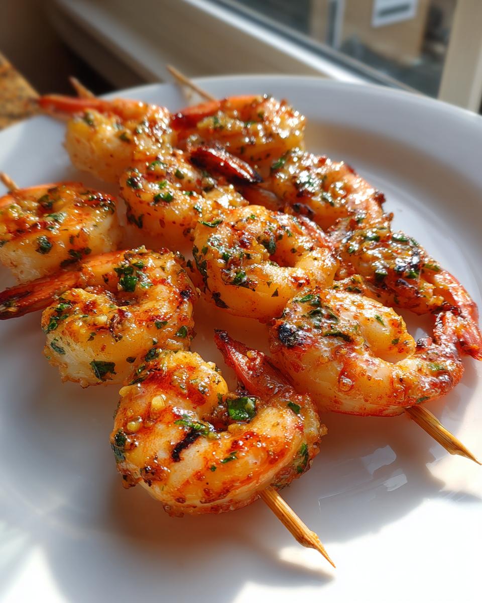 Garlic Lemon Shrimp Skewers - detail 2