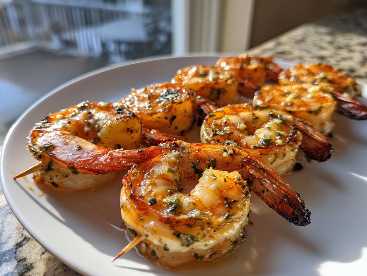 Amazing 18-Minute Garlic Lemon Shrimp Skewers