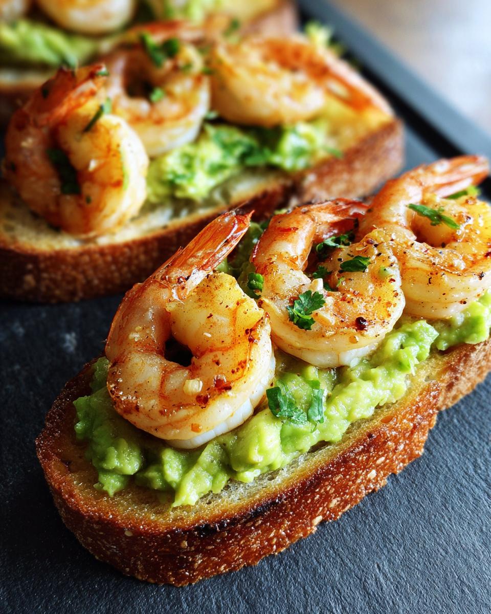 Garlic Shrimp Crostini with Avocado Spread - detail 3