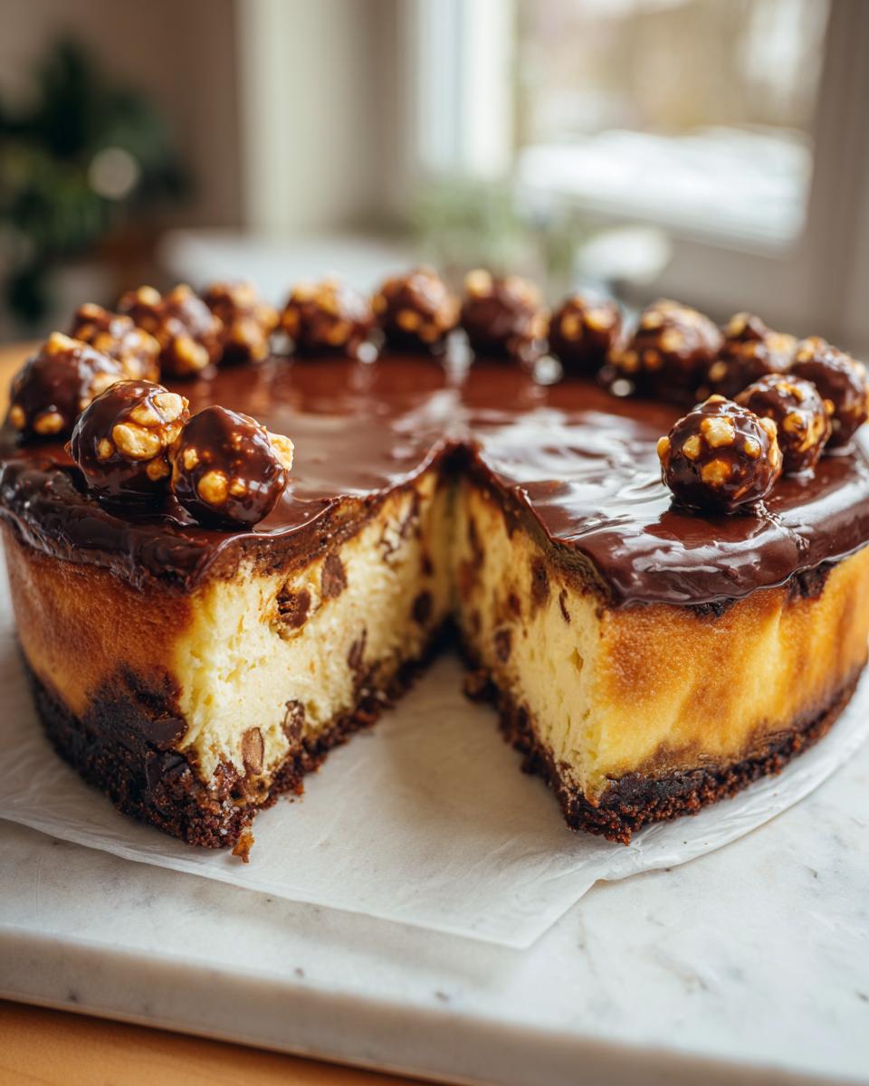 Hazelnut and Chipped Chocolate Cheesecake - detail 1