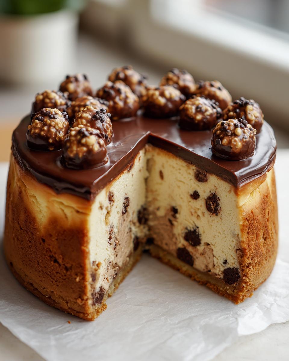 Hazelnut and Chipped Chocolate Cheesecake - detail 2