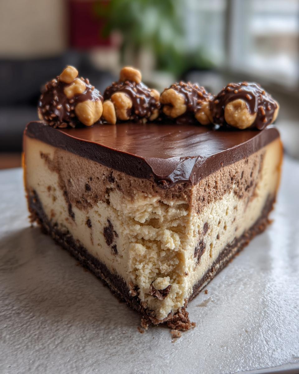 Hazelnut and Chipped Chocolate Cheesecake - detail 3