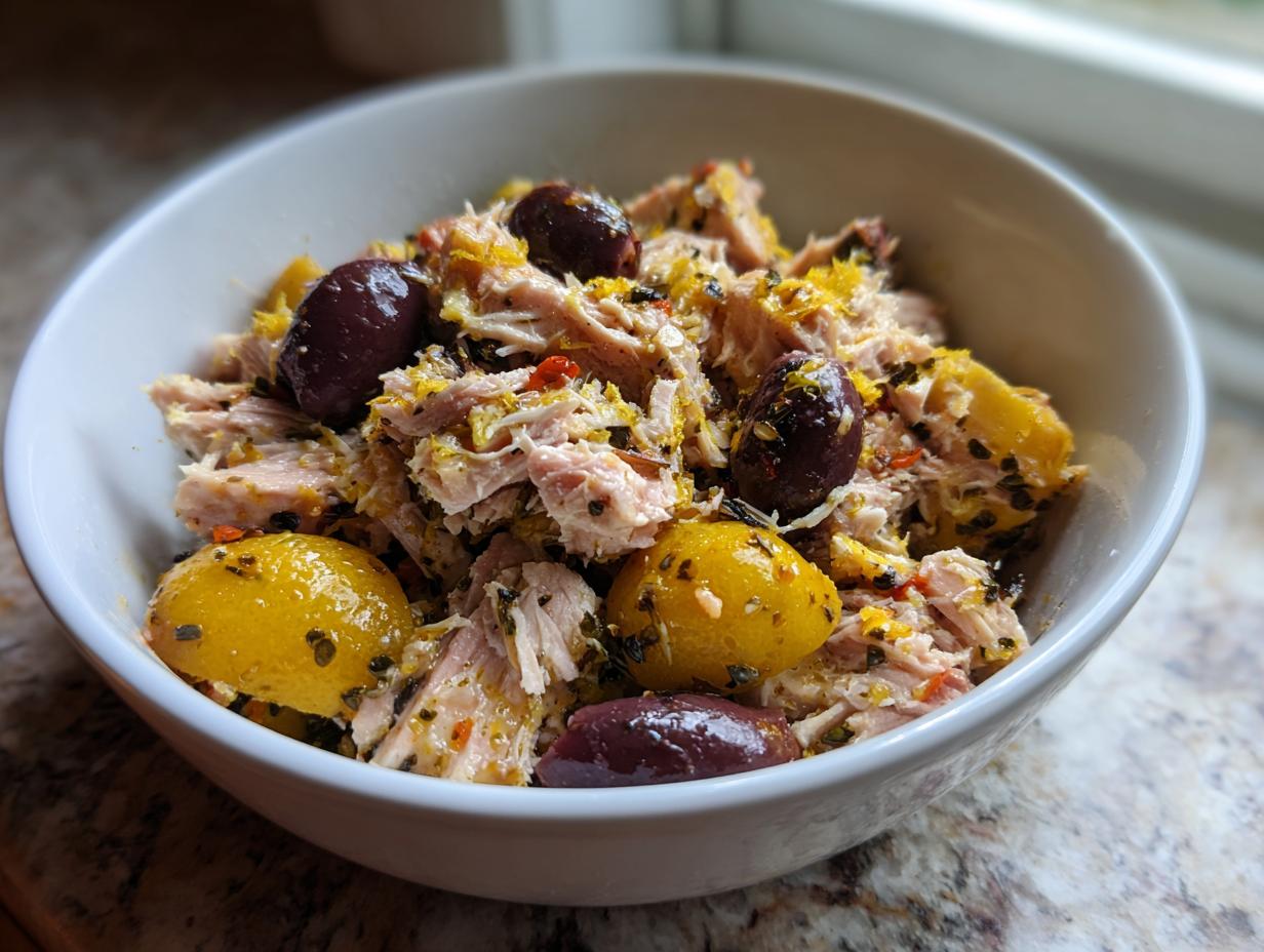 5 Minute Lemon Tuna Bowl Amazing Flavor