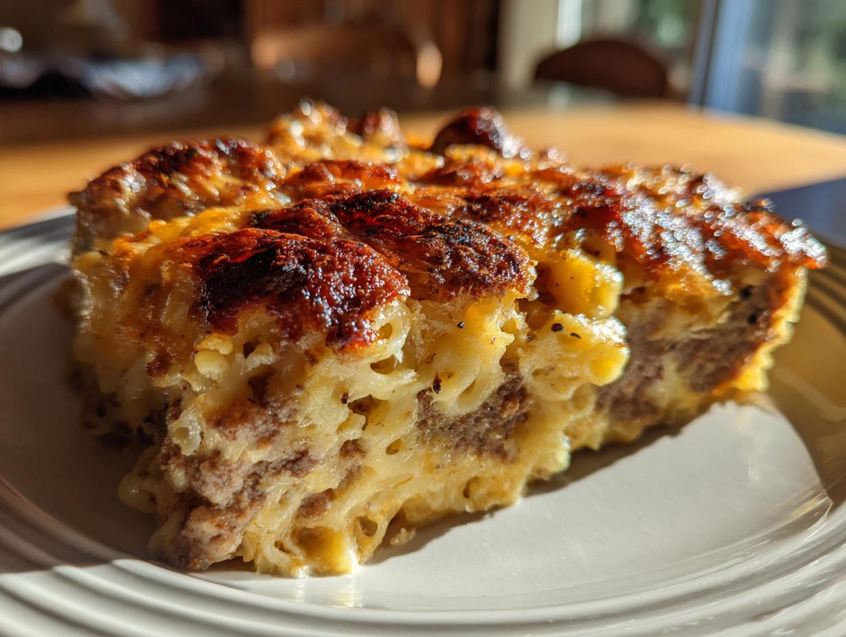 Mac and Cheese Meatloaf Casserole: 1 Hearty Dish