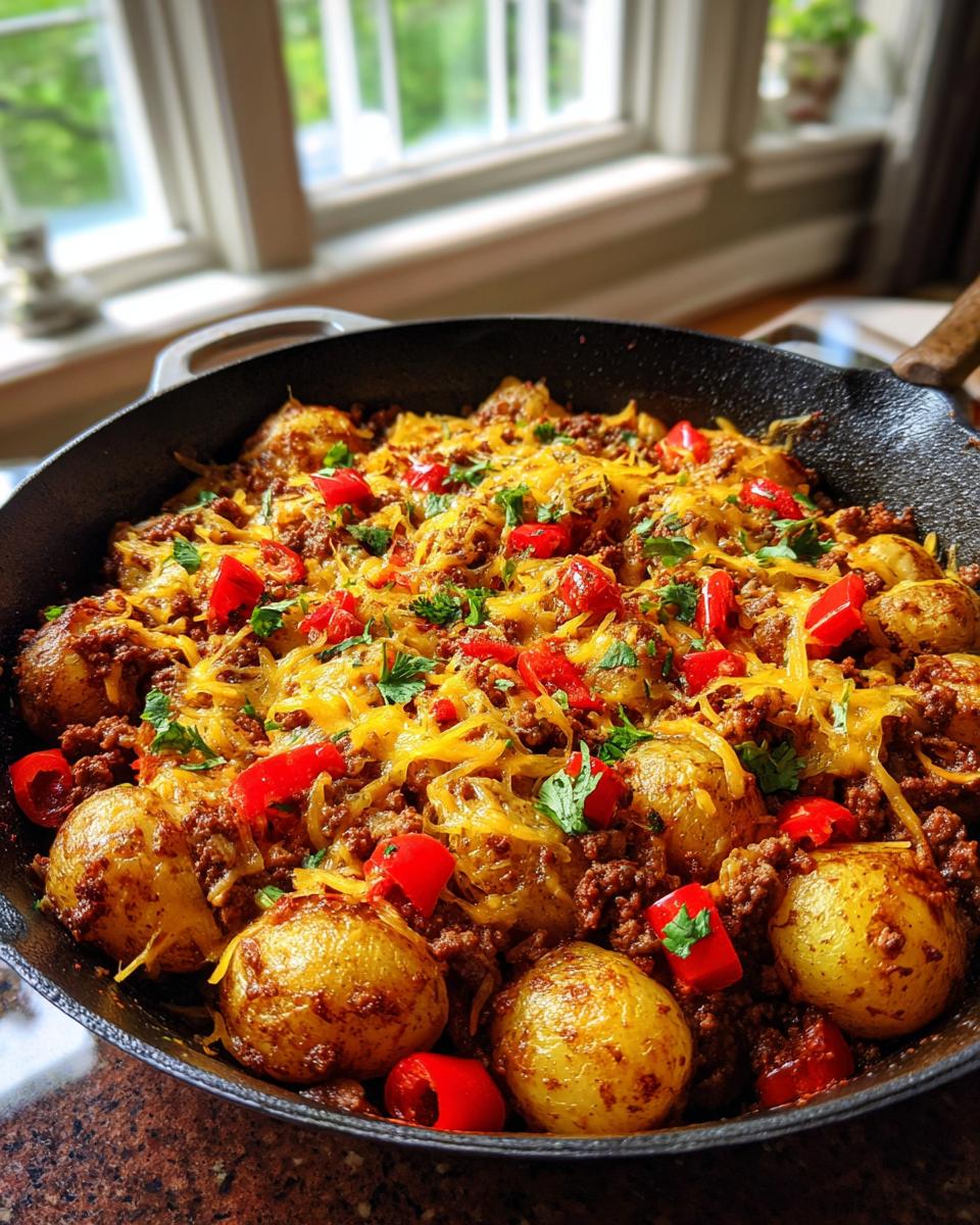 Mexican Ground Beef and Potato Skillet - detail 2