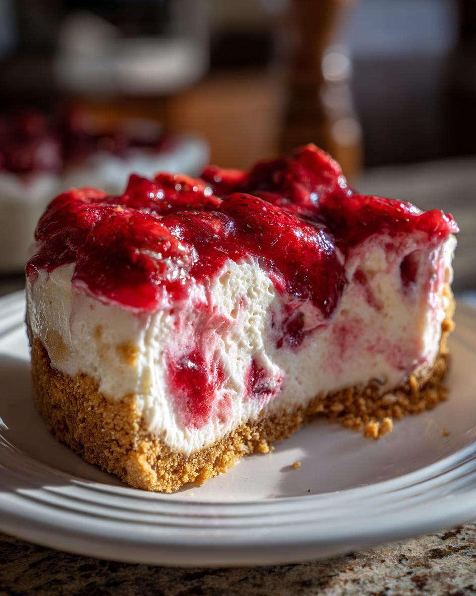 No Bake Sugar Free Strawberry Cheesecake - detail 2