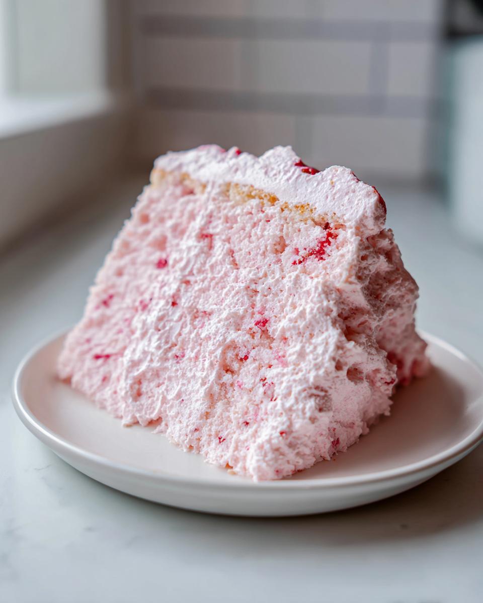 3 Ingredient No Bake Strawberry Cloud Cake (No Flour, Eggs, Added Sugar, Butter or Oil) - detail 2