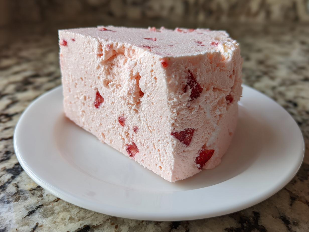 3 Ingredient No Bake Strawberry Cloud Cake (No Flour, Eggs, Added Sugar, Butter or Oil)