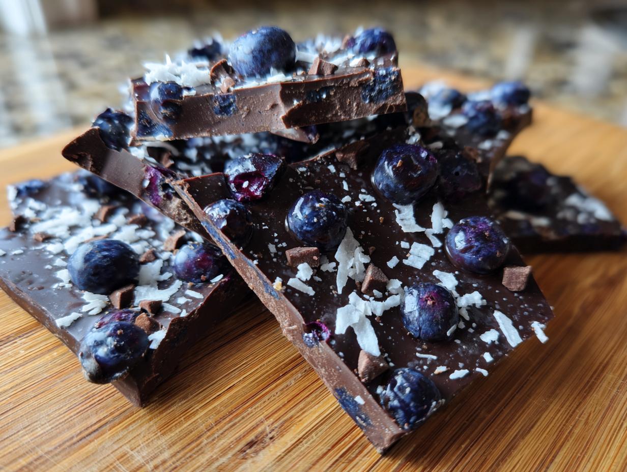Anti‑Inflammatory Blueberry‑Chocolate Bark
