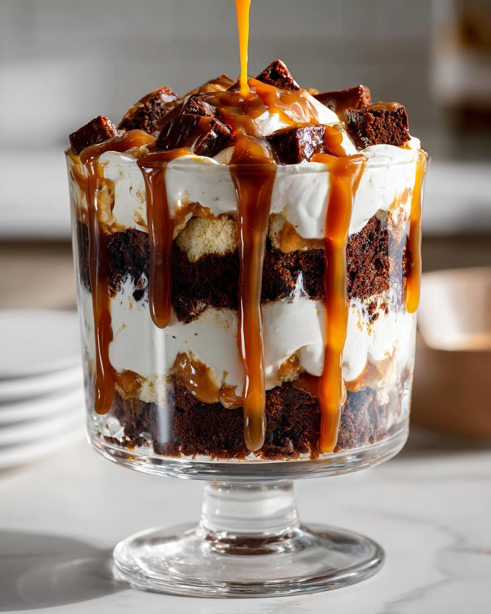 Caramel Cheesecake Brownie Trifle Delight - detail 1