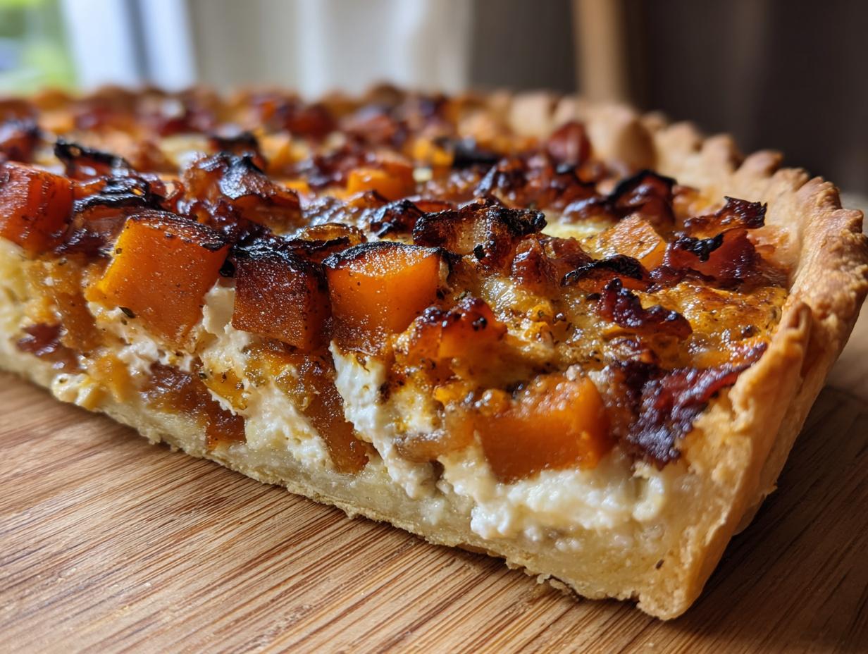 Caramelized Onion Butternut Squash Tart