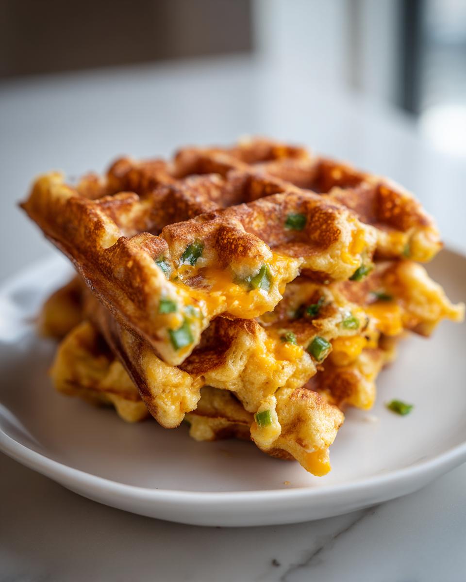 Cheddar Jalapeño Cornbread Waffles - detail 1