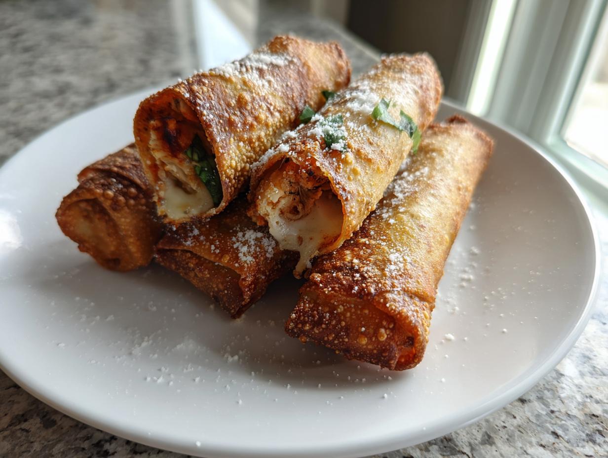 Chicken Parm Egg Rolls
