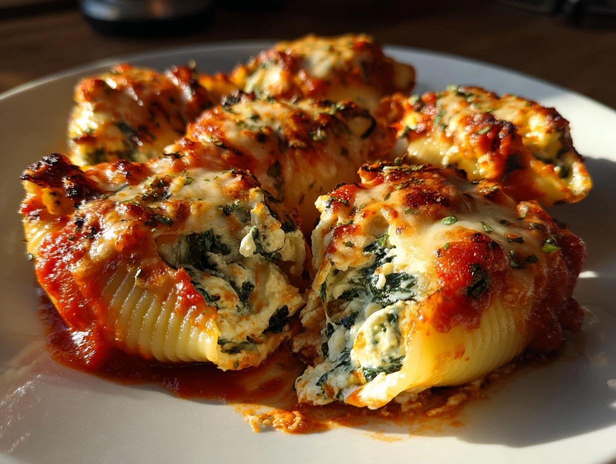 Chicken, Ricotta & Spinach Stuffed Shells
