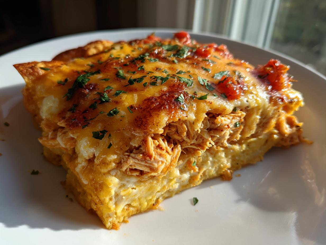 Chicken Taquito Casserole (Mama’s on a Budget)