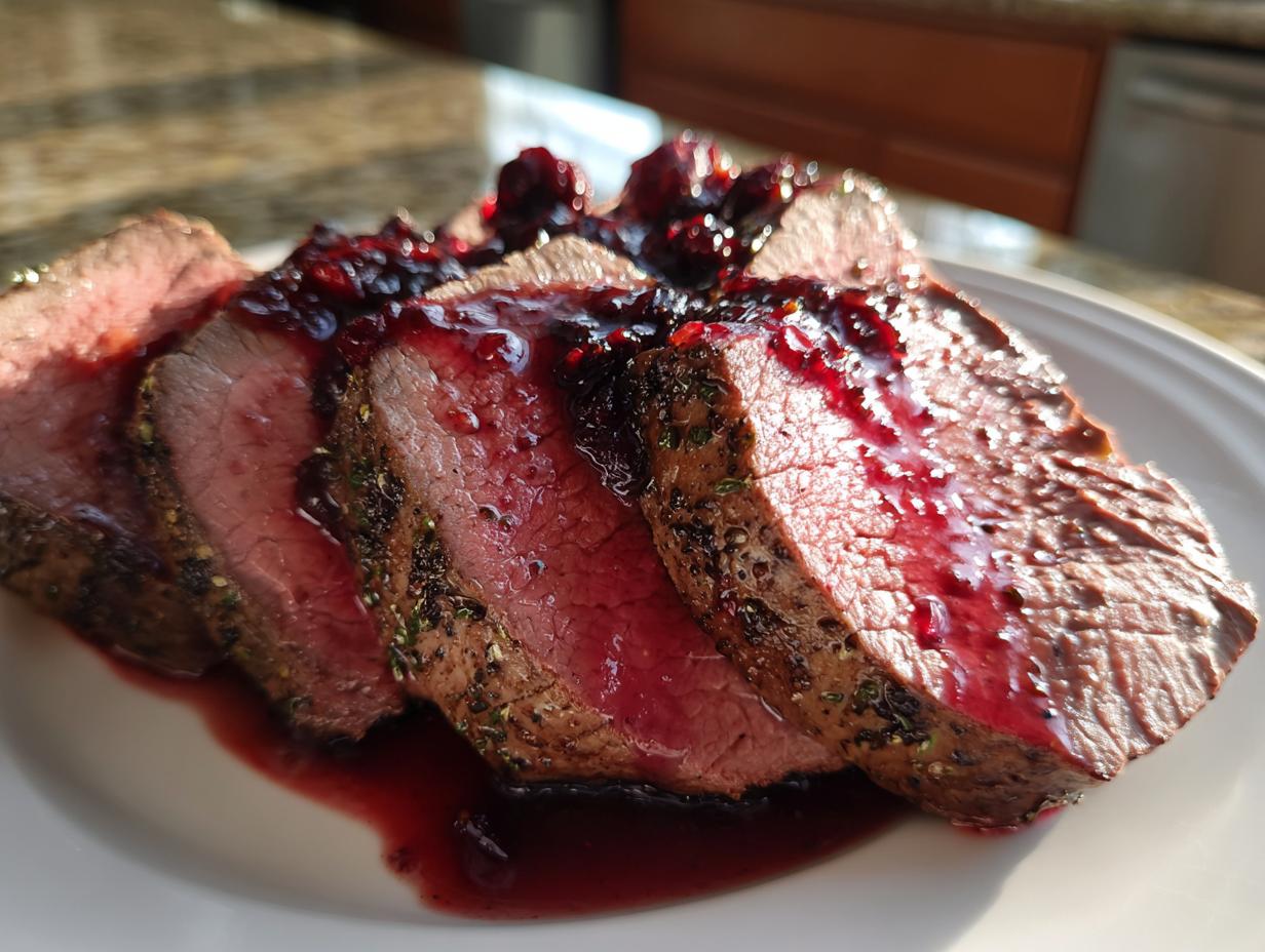 Cranberry Glazed Beef Tenderloin