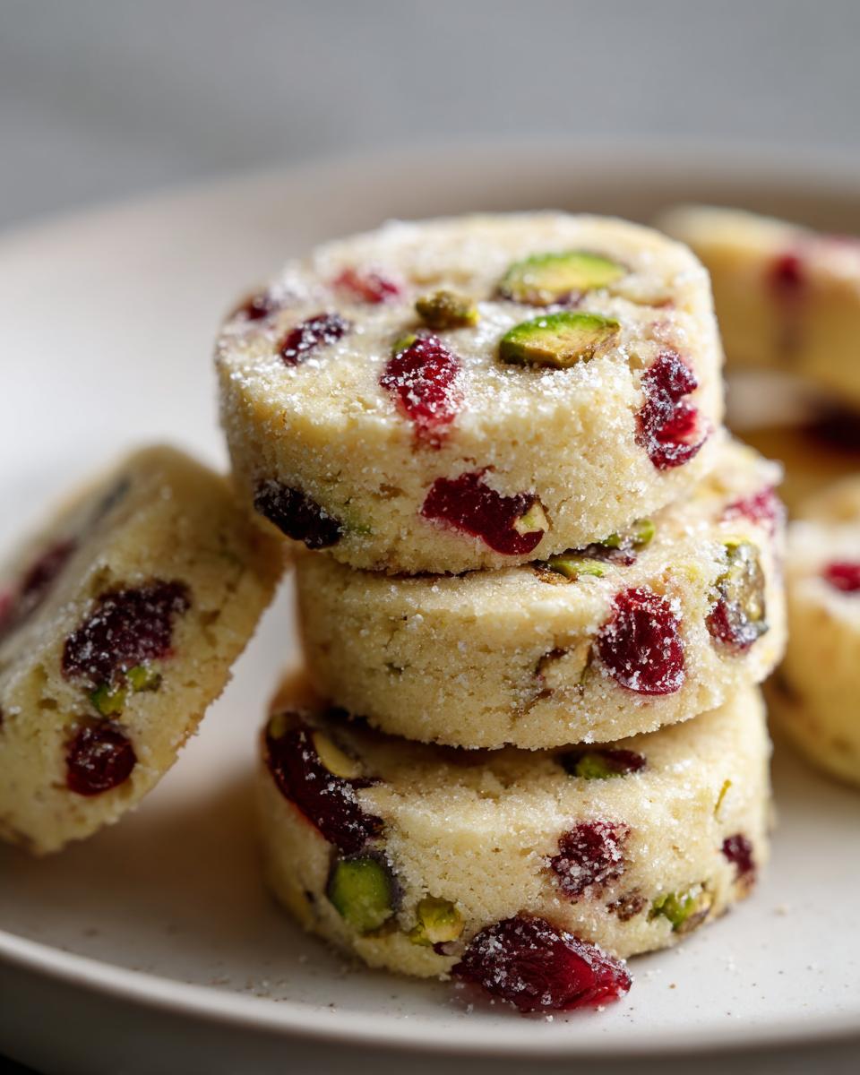 Cranberry Pistachio Shortbread - detail 1