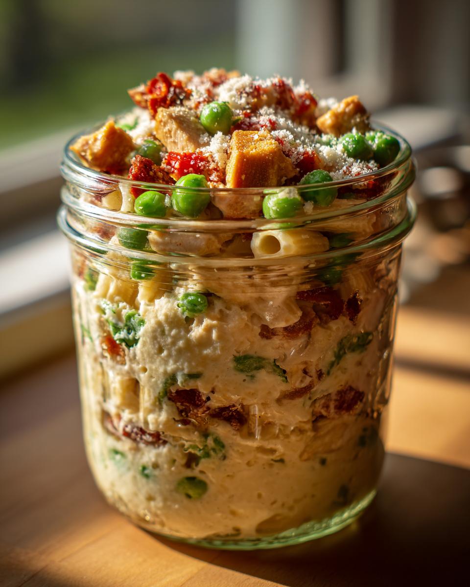 Creamy High-Protein Chicken Alfredo (Meal Prep Jars!) - detail 3