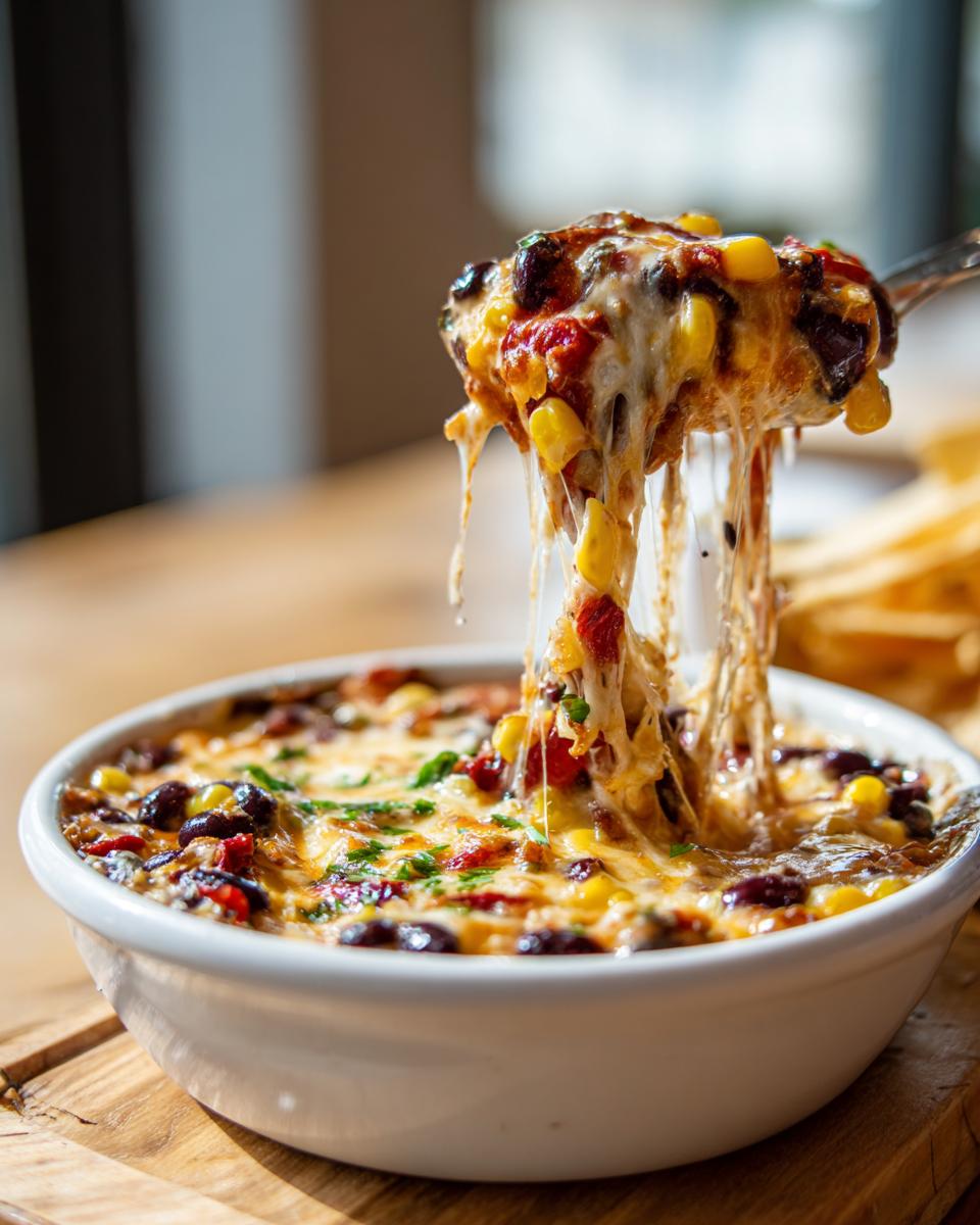 Crock Pot Cheesy Salsa Black Bean and Corn Dip - detail 2