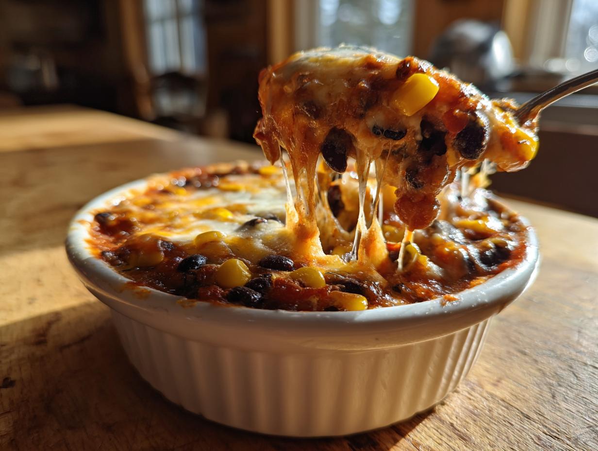 Crock Pot Cheesy Salsa Black Bean and Corn Dip