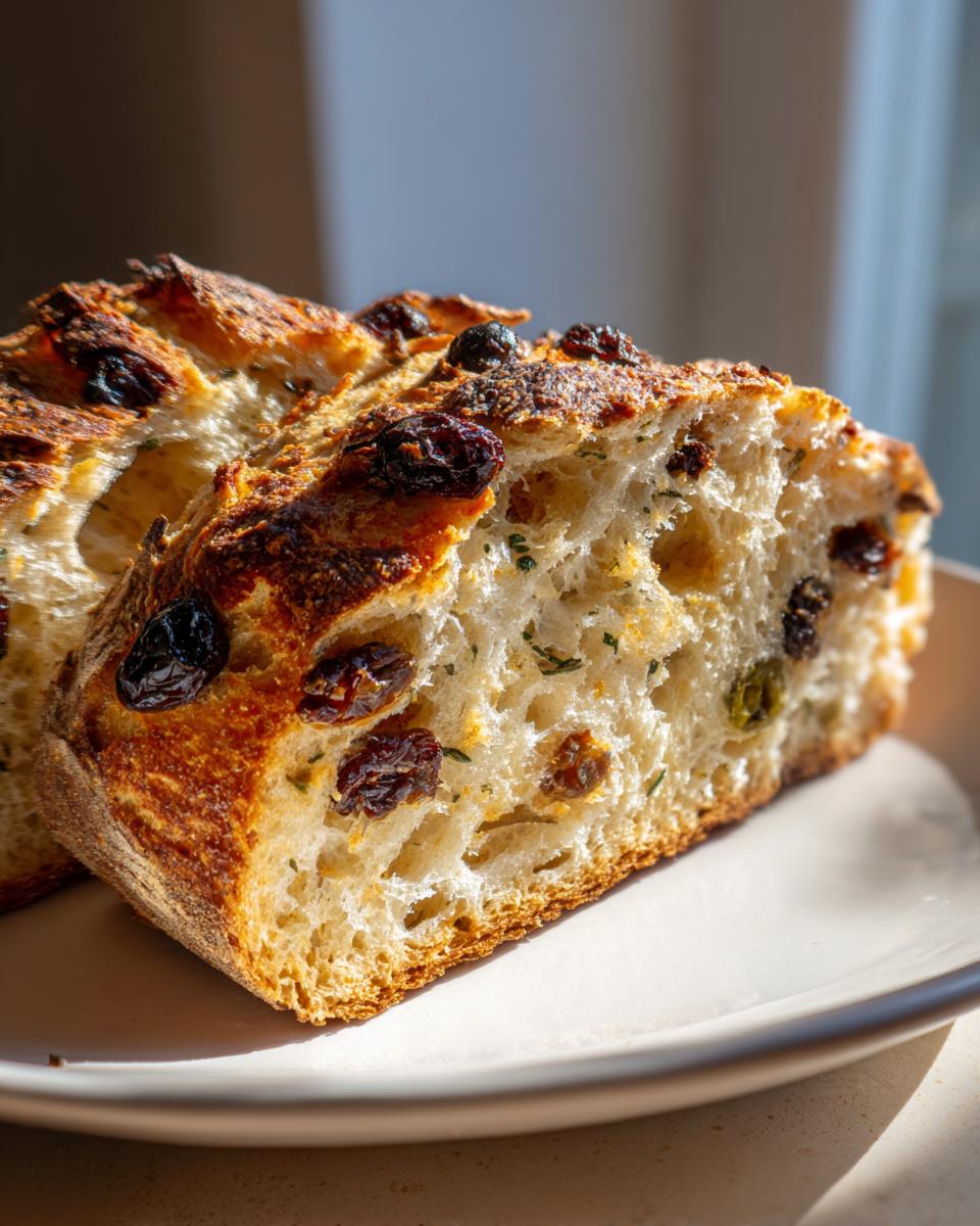 Easy No-Knead Olive Bread - detail 1