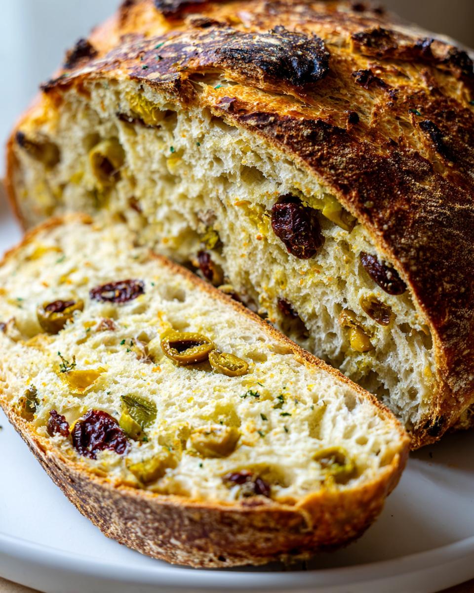 Easy No-Knead Olive Bread - detail 2