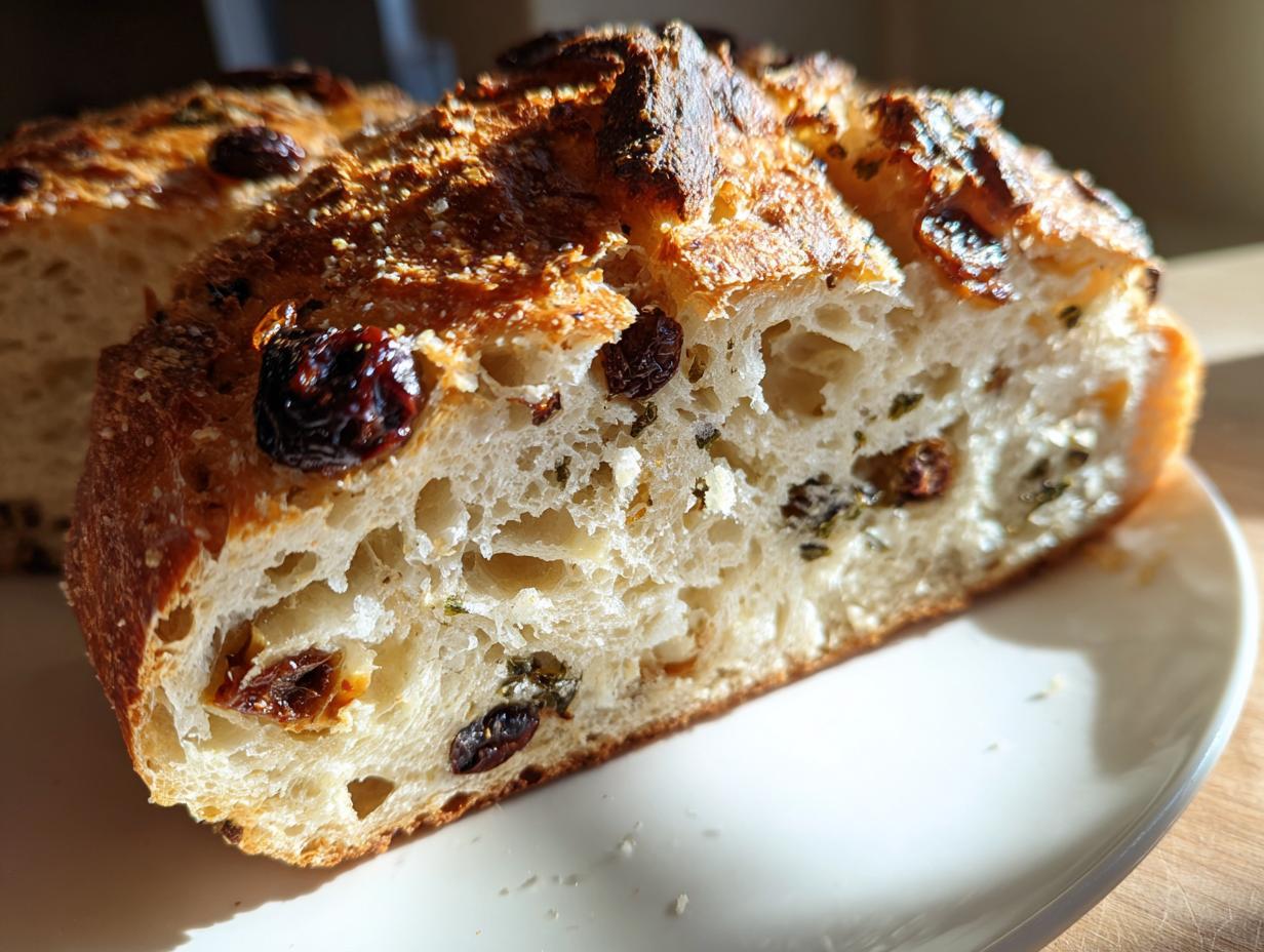 Amazing Easy No-Knead Olive Bread 12-hour rise