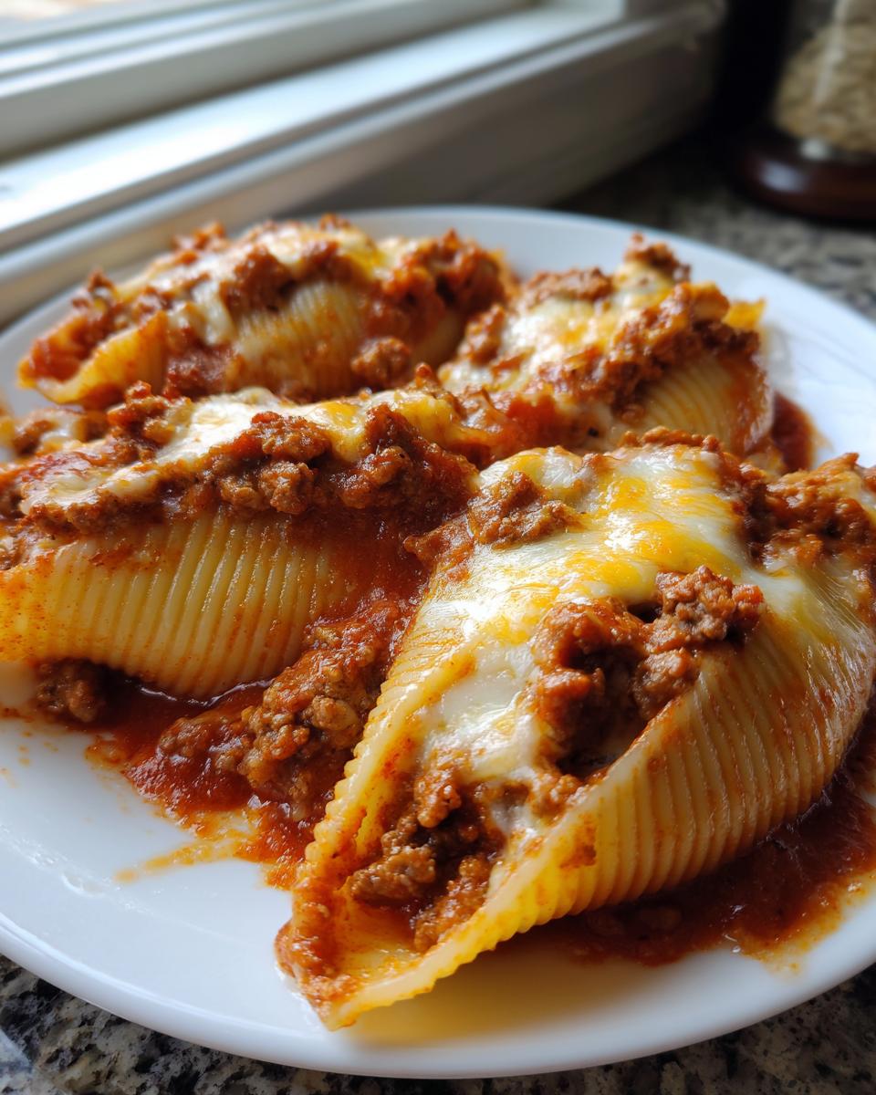 Enchilada Style Stuffed Shells - detail 2