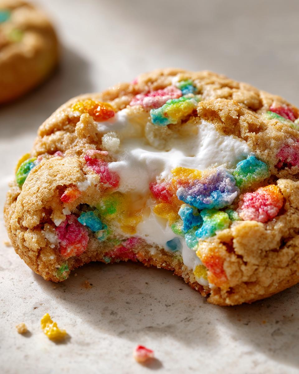 Fruity Pebble Marshmallow Cookies - detail 2