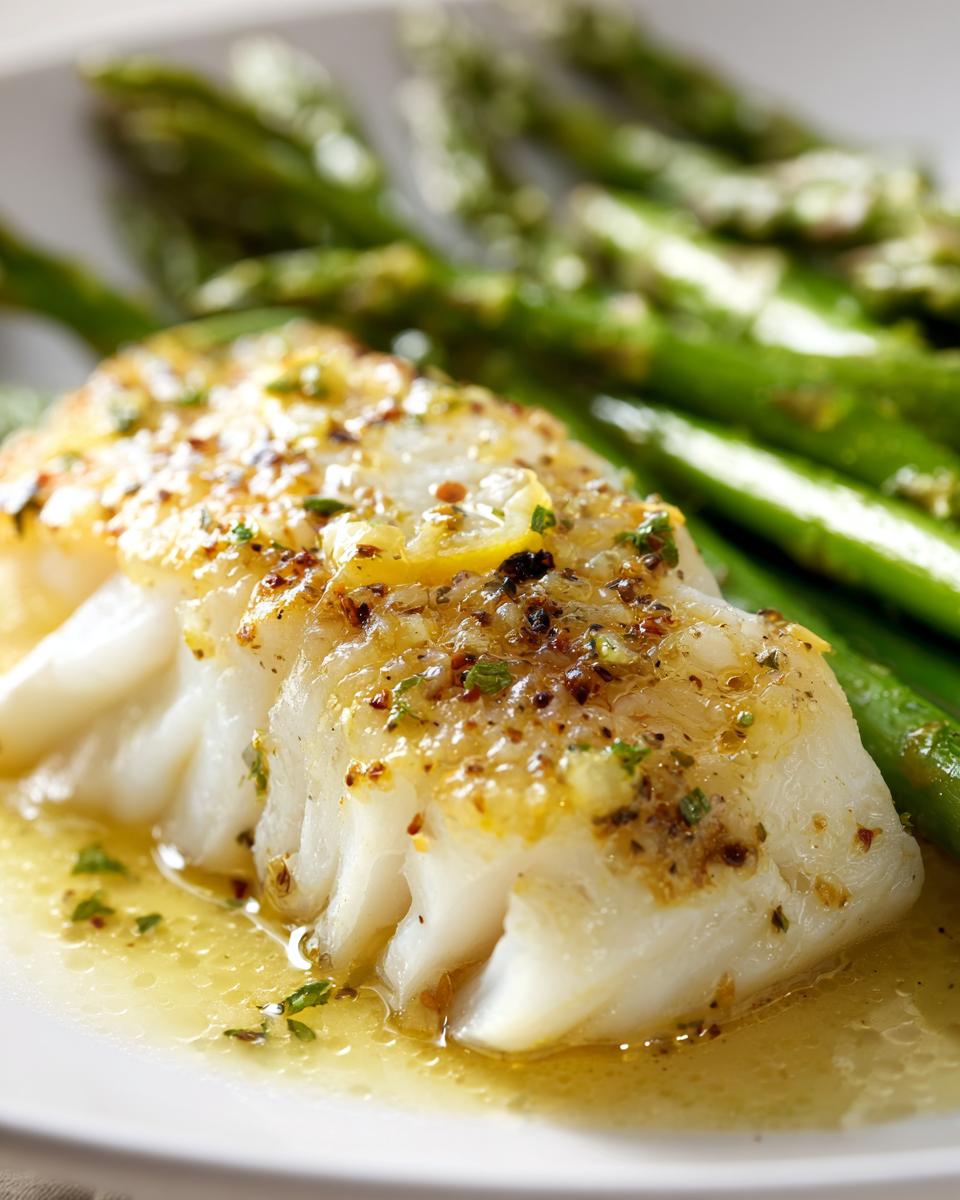 Garlic Butter Cod with Lemon Asparagus - detail 1
