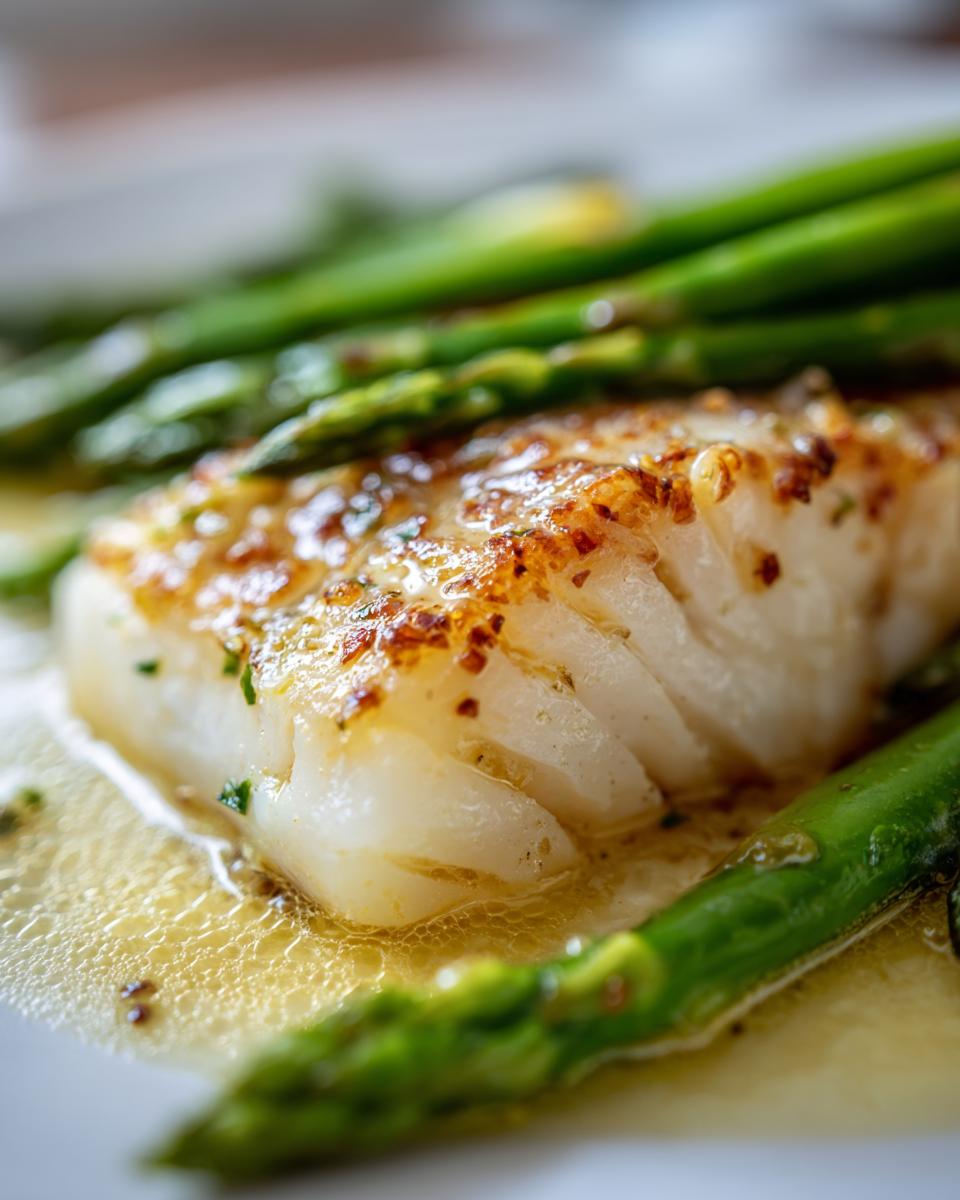 Garlic Butter Cod with Lemon Asparagus - detail 2