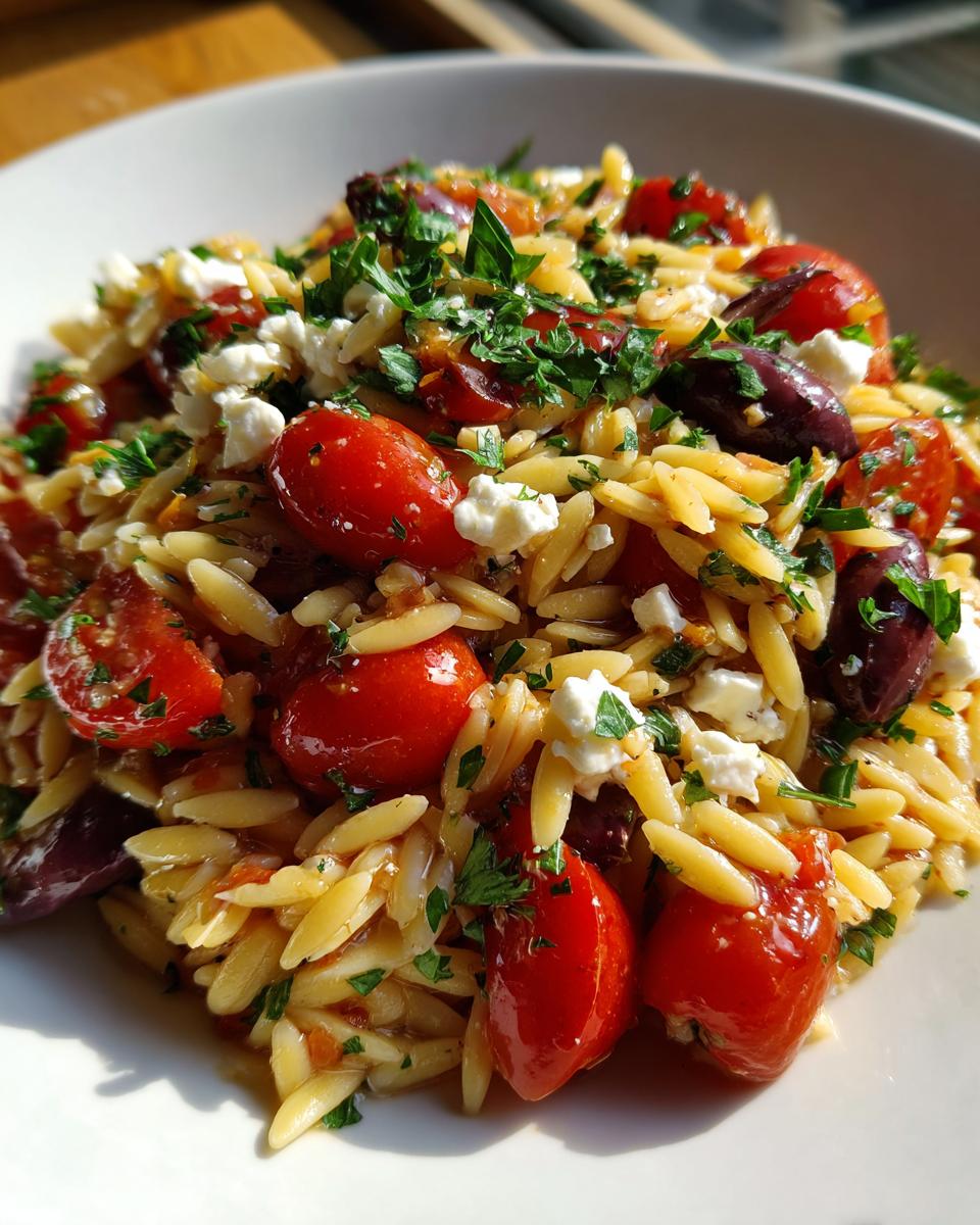 Greek Orzo Pasta Salad - detail 1