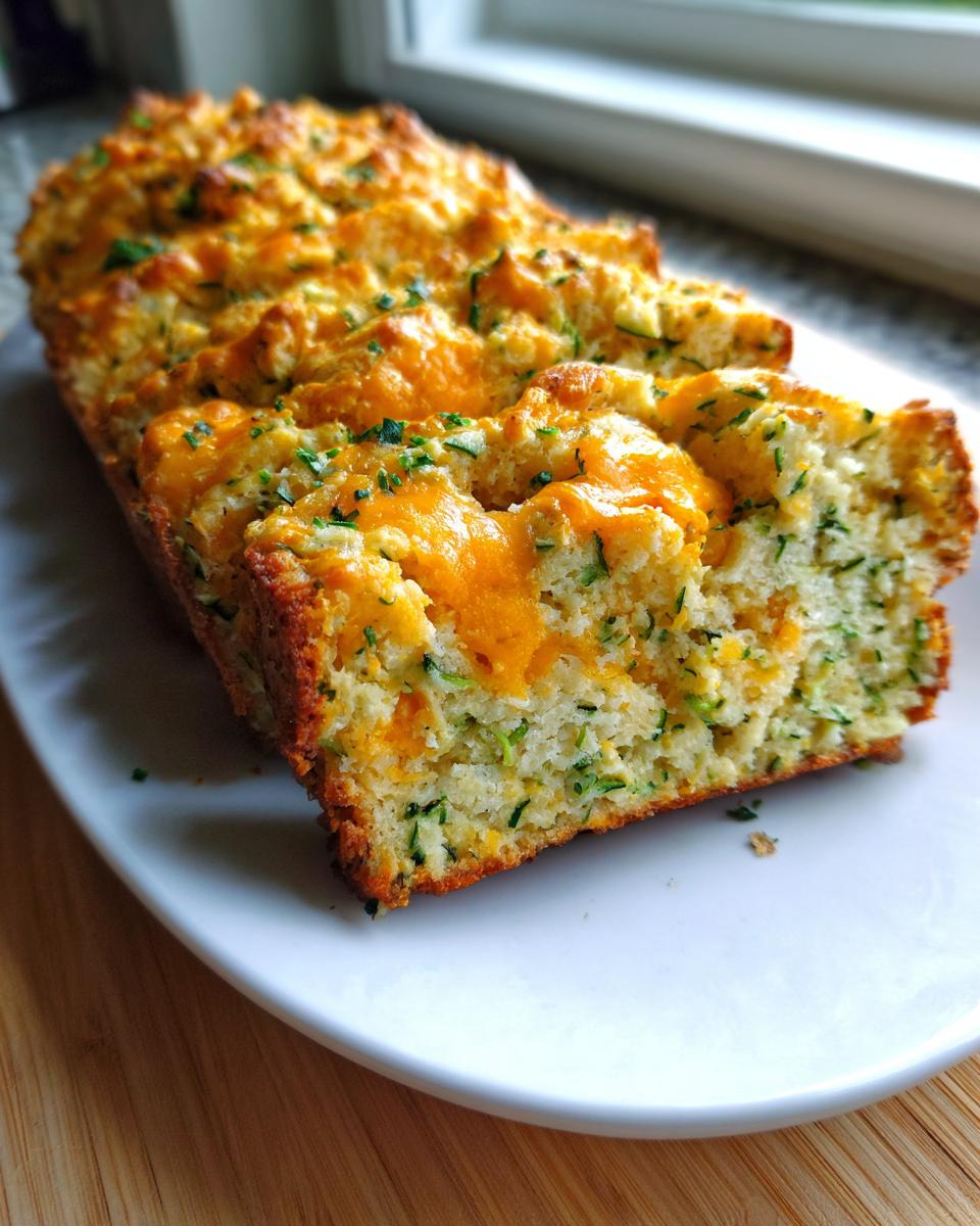 Green Onion Zucchini Cheddar Quick Bread - detail 2