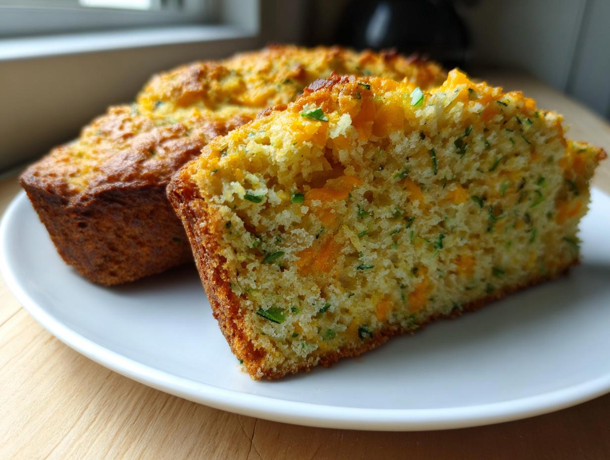 Green Onion Zucchini Cheddar Quick Bread